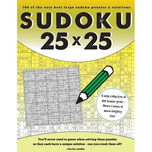 25x25 Sudoku: 100 sudoku puzzles complete with solutions