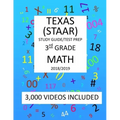 3rd Grade TEXAS STAAR, MATH: 2019: 3rd Grade Texas Assessment Academic Readiness MATH Test prep/study guide