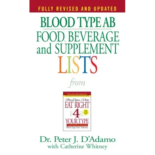 Blood Type AB Food, Beverage and Supplement Lists