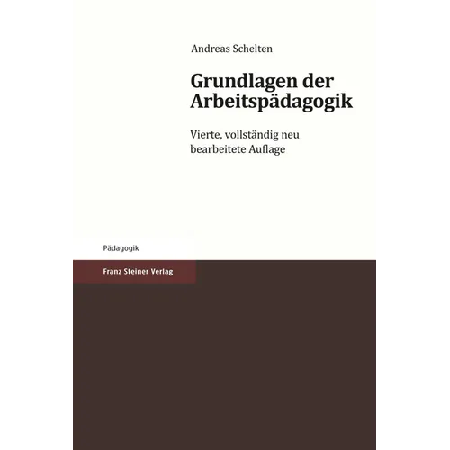 Grundlagen Der Arbeitspadagogik