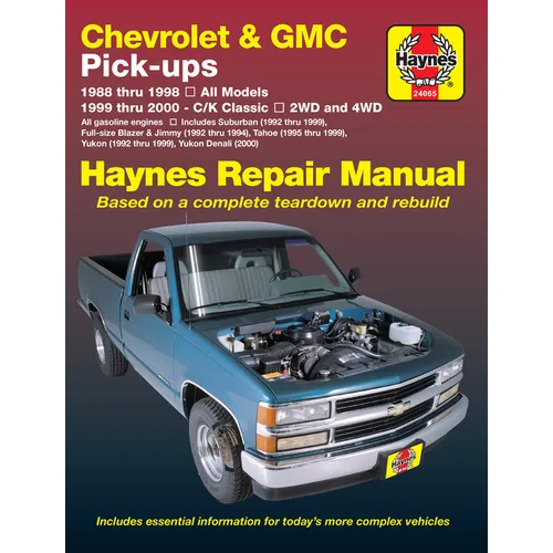 Chevrolet & GMC Pick-Ups 1988-20 & Suburban, Blazer, Jimmy, Tahoo & Yukon 1992-00