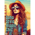 Boho Style Hippie Chic - A Fashion Coloring Book: Beautiful Models Wearing Bohemian Style Clothing & Accessories.