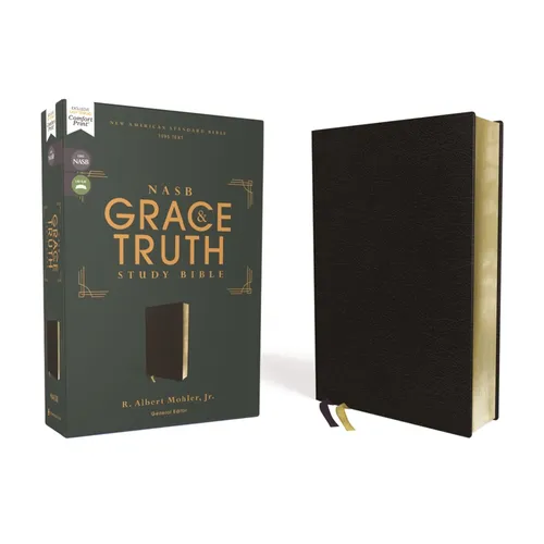 Nasb, the Grace and Truth Study Bible (Trustworthy and Practical Insights), Bonded Leather, Black, Red Letter, 1995 Text, Comfort Print