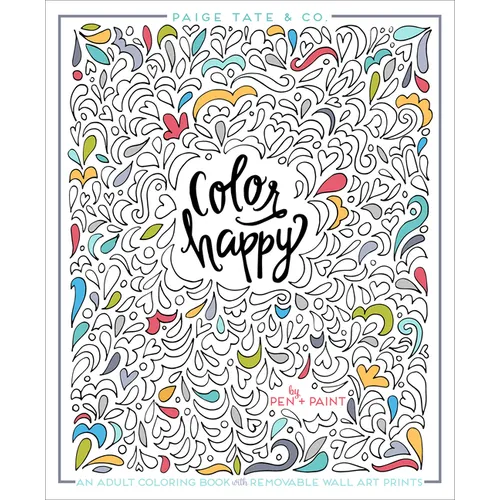 Color Happy: An Adult Coloring Book of Removable Wall Art Prints
