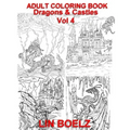 Adult coloring book Fantasy Dragons & Castles