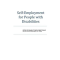Self-Employment for People with Disabilities