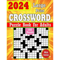 2024 Large Print Crossword Puzzles Book For Adults With Solutions