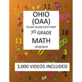 7th Grade OHIO OAA, 2019 MATH, Test Prep: 7th Grade OHIO ACHIEVEMENT ASSESSMENT 2019 MATH Test Prep/Study Guide
