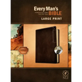 Every Man's Bible Nlt, Large Print, Deluxe Explorer Edition (Leatherlike, Rustic Brown, Indexed)