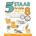 5 STAAR Grade 8 Math Practice Tests: Extra Practice to Help Achieve an Excellent Score