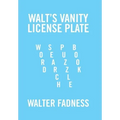 Walt's Vanity License Plate: Word Search Puzzle Book