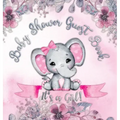 It's a Girl! Baby Shower Guest Book: A Joyful Event with Elephant & Pink Theme, Personalized Wishes, Parenting Advice, Sign-In, Gift Log, Keepsake Pho