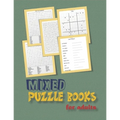 Mixed puzzle books for adults: word search, sudoku hard, Number searches, scramble, and mazes 8,5"x11" 106 pages