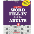 Large Print WORD FILL-IN Book For ADULTS; Vol.4