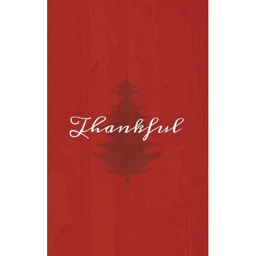Thankful: A Red Hardcover Decorative Book for Decoration with Spine Text to Stack on Bookshelves, Decorate Coffee Tables, Christmas Decor, Holiday Dec