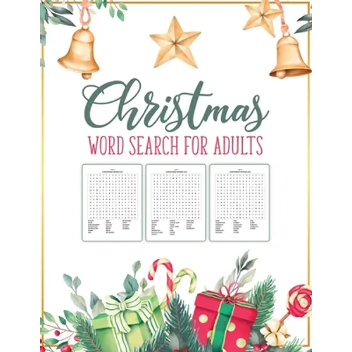 Christmas Word Search For Adults: Puzzle Book Holiday Fun For Adults and Kids Activities Crafts Games