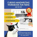 Cursive Handwriting Workbook for Teens (Who love cats): Cursive letter dot-to-dot tracing book for beginners to practice and learn writing in continuo