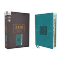 Nasb, Thinline Bible, Leathersoft, Teal, Red Letter Edition, 2020 Text, Thumb Indexed, Comfort Print