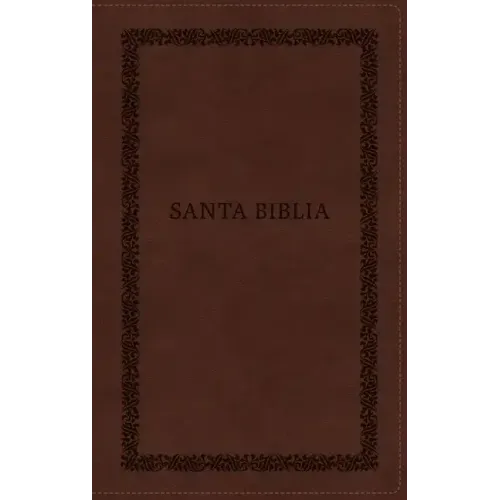Rvr60, Santa Biblia, Tierra Santa, Ultrafina, Letra Grande, Leathersoft, Café, Con Cierre, Palabras de Jesús En Rojo, Comfort Print