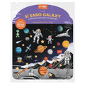 Space Sticker Book: Reusable Puffy Sticker Activity Book for Kids: With 30+ Glow-In-The-Dark Stickers, 2 Fold-Out Play & Go Scenes, and Travel Handles