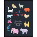 Let's Color Toddler Coloring Book: Cute Coloring Book For Toddlers Kids baby Fun With Farm Animals