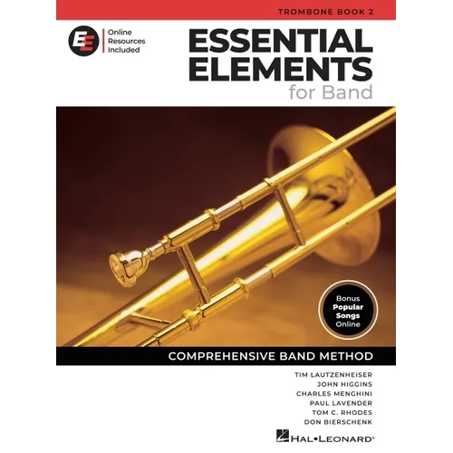Essential Elements for Band - Trombone Book 2 with Eei Online Resources Trombone Method Songbook and Sheet Music for School Band Students and Teachers
