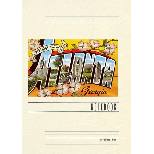 Vintage Lined Notebook Greetings from Atlanta