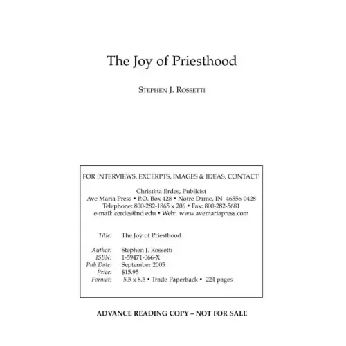 The Joy of Priesthood
