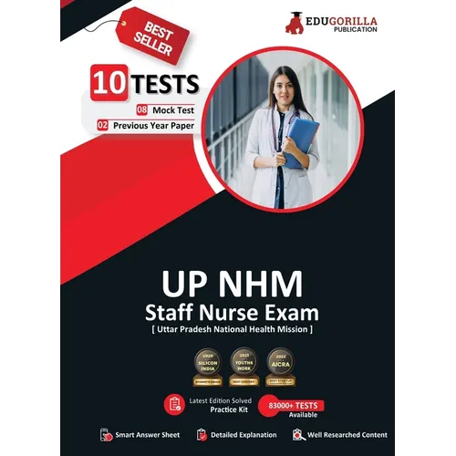 UP NHM Staff Nurse Book 2023 (English Edition) - 8 Full Length Mock Tests and 2 Previous Year Papers (1000 Solved Questions) with Free Access to Onlin