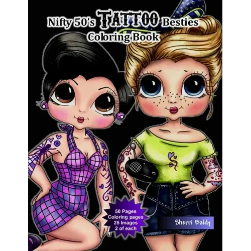 Nifty 50's Tattoo Besties Coloring Book