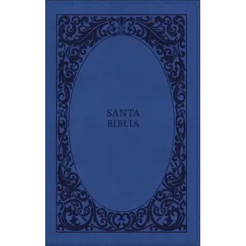 Rvr60, Santa Biblia, Tierra Santa, Ultrafina, Letra Grande, Leathersoft, Azul, Con Cierre, Palabras de Jesús En Rojo, Comfort Print