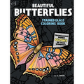 Beautiful Butterflies Stained Glass Coloring Book