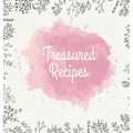 Treasured Recipes: Casebound Family Recipe Organizer / Square Format / My Favorite Recipe Notebook