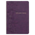KJV Bible Thinline Large Print (Faux Leather, Purple Floral)