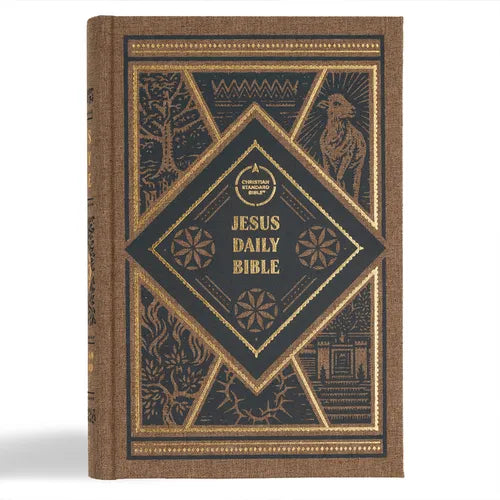 CSB Jesus Daily Bible, Brown Cloth Over Board: Guided Readings Showing Christ Throughout Scripture