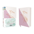 Niv, Journal the Word Bible for Teen Girls, Cloth Over Board, Lavender/White, Red Letter: Includes Over 450 Journaling Prompts!