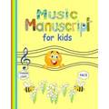 Music Manuscript: Great for kids 8 large staves per page 46 pages