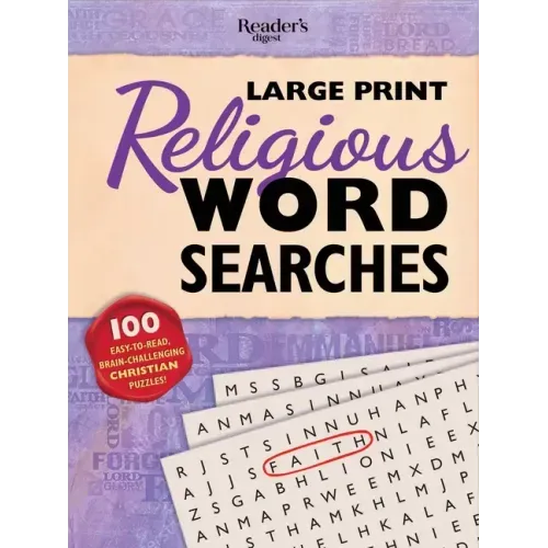 Reader's Digest Large Print Religious Word Search: 100 Easy-To-Read Brain-Challenging Christian Puzzles