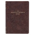 The Spiritual Growth Bible, Study Bible, NLT - New Living Translation Holy Bible, Faux Leather, Walnut Brown