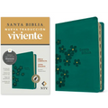Biblia Compacta Ntv, Letra Gigante Con Filament (Sentipiel, Turquesa Floral, Índice, Letra Roja)