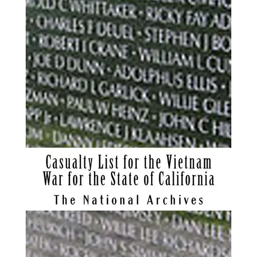 Casualty List for the Vietnam War for the State of California