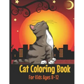 Cat Coloring Book: Cute Cat Coloring Book for Kids Ages 8-12