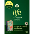 NLT Life Application Study Bible, Third Edition (Leatherlike, Teal Floral, Indexed, Red Letter)