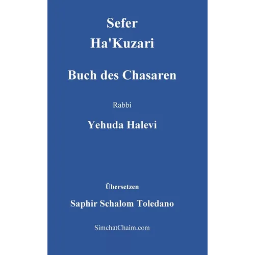 Sefer Ha'Kuzari - Buch des Chasaren - Hardcover