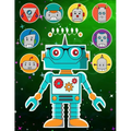 Robots Sticker Album 2 For Boys: 100 Plus Pages For PERMANENT Sticker Collection, Activity Book For Boys - 8.5 by 11