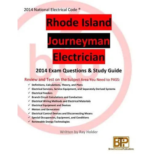 Rhode Island 2014 Journeyman Electrician Study Guide