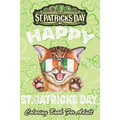 St Patricks Day Coloring Book For Adult: St. Patricks Kitty wearing glassess An Adult Coloring Books St Patrick for Kids, Adults with Beautiful Irish