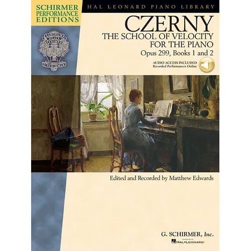 Carl Czerny - The School of Velocity for the Piano, Opus 299 - Books 1 & 2 (Book/Online Audio)
