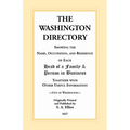 The Directory of Washington, D.C. - 1827