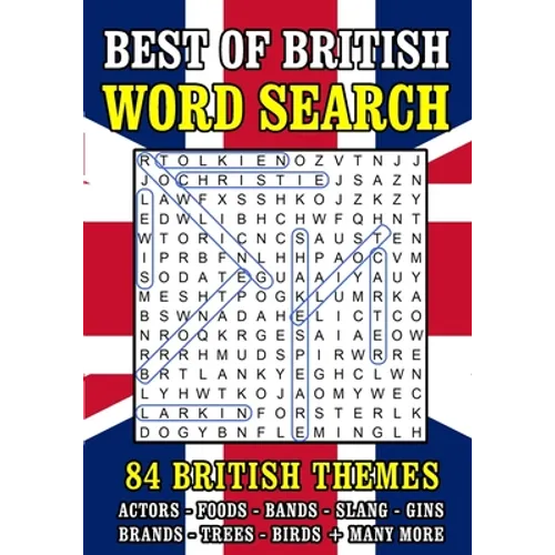 Word Search Puzzle Books for Adults: British Themed Wordsearch Activity Book 84 Large Print Puzzles (UK Spelling)